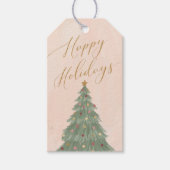 Elegant Mitte Jahrhundert Weihnachtsbaum Geschenkanhänger (Vorderseite)