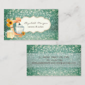 Elegant Mixer Sunflowers Bokeh Visitenkarte (Vorne/Hinten)