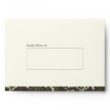 Elegant Mocha Botanical | Christmas Envelope