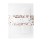 Elegant Mocha Brown Floral Wedding Einladungsbanderole (Vorderseite Beispiel)