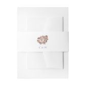 Elegant Mocha Brown Floral Wedding Einladungsbanderole (Vorderseite Beispiel)