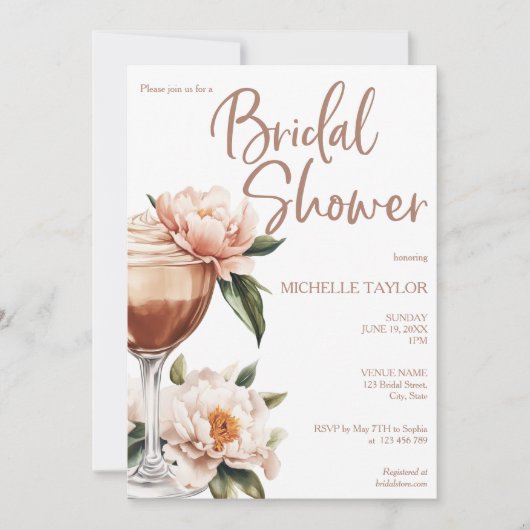 Elegant Mocha Mousse Boho Earth Tones Einladung (Vorderseite)