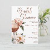 Elegant Mocha Mousse Boho Earth Tones Einladung (Stehend Vorderseite)