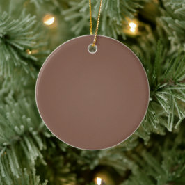 Elegant Mocha Mousse Brown Weihnachten Keramik Ornament