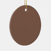 Elegant Mocha Mousse Brown Weihnachten Keramik Ornament (Rechts)