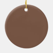 Elegant Mocha Mousse Brown Weihnachten Keramik Ornament (Hinten)