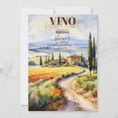 Elegant Moden Vino Before Vows Brautparty Einladung (Vorderseite)