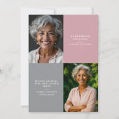 Elegant Modern 2-Photo Printed/Downloadable Death Ankündigung (Vorderseite)