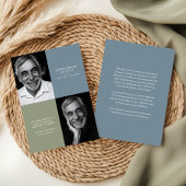 Elegant Modern 2-Photo Printed/Downloadable Death Ankündigung