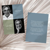 Elegant Modern 2-Photo Printed/Downloadable Death Ankündigung