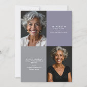 Elegant Modern 2-Photo Printed/Downloadable Death Ankündigung (Vorderseite)