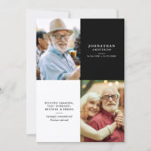 Elegant Modern 2-Photo Printed/Downloadable Death Ankündigung (Vorderseite)