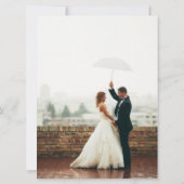 Elegant Modern 4 Foto Wedding Vielen Dank (Rückseite)