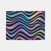 Elegant Modern Abstract Colorful Glitter Waves Wir Fleecedecke (Vorderseite (Horizontal))