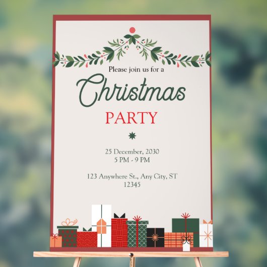 Elegant Modern Acrylic Sign for Festive Christmas Acrylschild (Neutral)