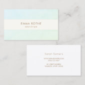Elegant Modern Aqua Green Ombre Beauty Visitenkarte (Vorne/Hinten)