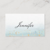 Elegant Modern Aquerell Mint Grün Gold Platzkarte (Vorderseite)