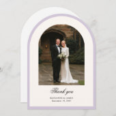 Elegant Modern Arch Photo Wedding Thank You Card Einladung (Vorne/Hinten)