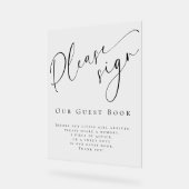 Elegant Modern Baby Shower Guest Book  Acrylschild (Winkel)