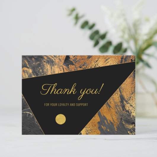 Elegant modern bedanken Sie sich für die Kundennot Dankeskarte (Stehend Vorderseite)