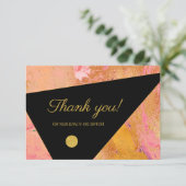 Elegant modern bedanken Sie sich für die Kundennot Dankeskarte (Stehend Vorderseite)