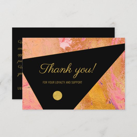 Elegant modern bedanken Sie sich für die Kundennot Dankeskarte (Vorne/Hinten)