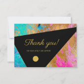 Elegant modern bedanken Sie sich für die Kundennot Dankeskarte (Vorderseite)