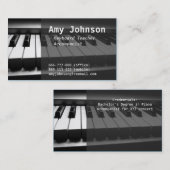 Elegant, modern, beruflich, Klavier-Lehrer Visitenkarte (Vorne/Hinten)