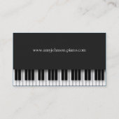 Elegant, modern, beruflich, Klavier-Lehrer Visitenkarte (Rückseite)