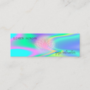 Elegant Modern Beruflich Lotus Holographic Mini Visitenkarte