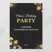 Elegant & Modern Birthday Card – CUSTOMIZABLE CARD Einladung (Rückseite)