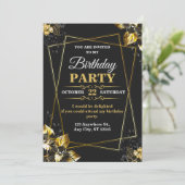 Elegant & Modern Birthday Card – CUSTOMIZABLE CARD Einladung (Stehend Vorderseite)