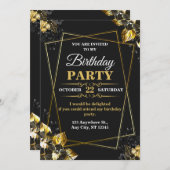 Elegant & Modern Birthday Card – CUSTOMIZABLE CARD Einladung (Vorne/Hinten)