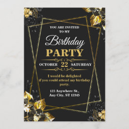 Elegant & Modern Birthday Card – CUSTOMIZABLE CARD Einladung