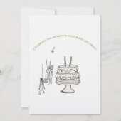 Elegant Modern Birthday Invitation Card Einladung (Rückseite)