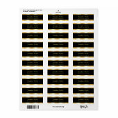 Elegant Modern Black And Gold Return Address (Vorne)