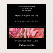 Elegant Modern Black Photo Template Professional  Visitenkarten (Außenseite Aufgefaltet)