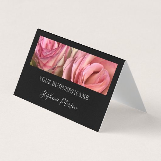 Elegant Modern Black Photo Template Professional  Visitenkarten (Vorderseite)