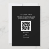 Elegant Modern Black Wedding All-in-One Einladung (Rückseite)