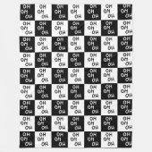 Elegant Modern Black White Typography Christmas Fleecedecke (Vorderseite)