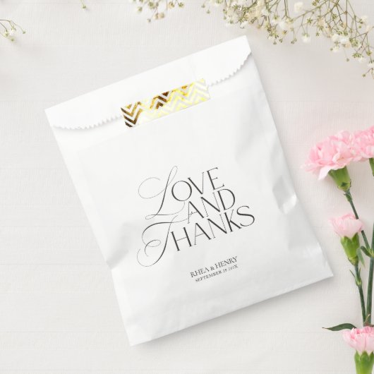 Elegant Modern Black & White Wedding Welcome Geschenktütchen (Versiegelt)