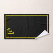 Elegant Modern black &yellow Monogram   Badhandtuch Set (Handtuch)