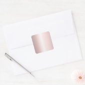 Elegant Modern Blank Template Rose Gold Quadratischer Aufkleber (Umschlag)