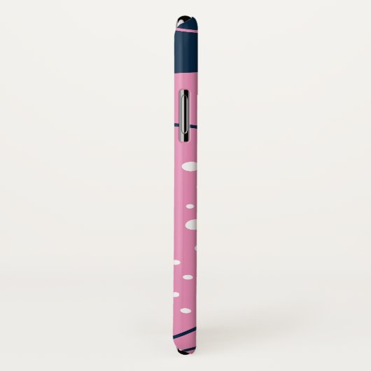 Elegant & modern Blau & Rosa Case-Mate iPhone Hülle (Hinten/Rechts)