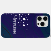 Elegant & modern blau & weiß Case-Mate iPhone hülle (Rückseite (Horizontal))