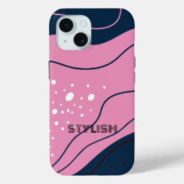 Elegant & modern blau & weiß Case-Mate iPhone hülle