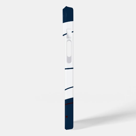 Elegant & modern blau & weiß Case-Mate iPhone hülle (Rückseite / Links)