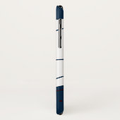 Elegant & modern blau & weiß Case-Mate iPhone hülle (Hinten/Links)