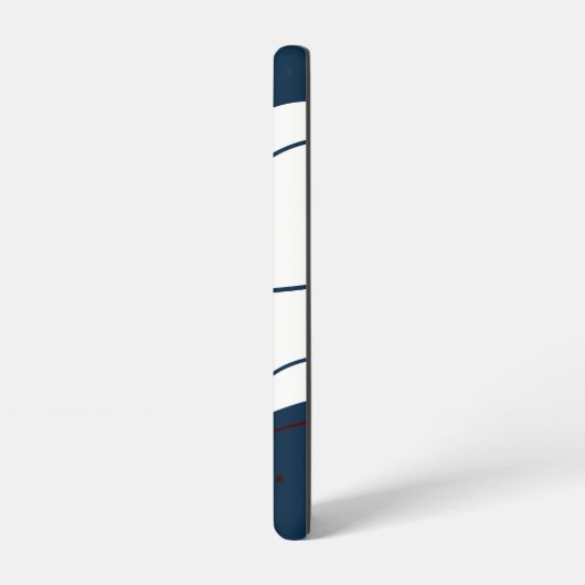 Elegant & modern blau & weiß samsung galaxy hülle (Linke Seite)