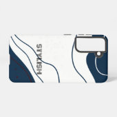 Elegant & modern blau & weiß samsung galaxy hülle (Rückseite (Horizontal))